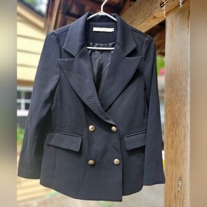 Black double breasted blazer